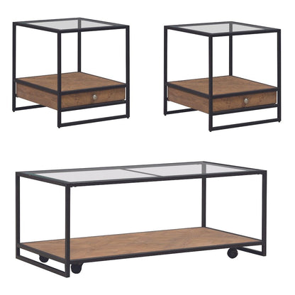 Bedford 3 Piece Set for Living Room - Cocktail Table, 2 End Tables