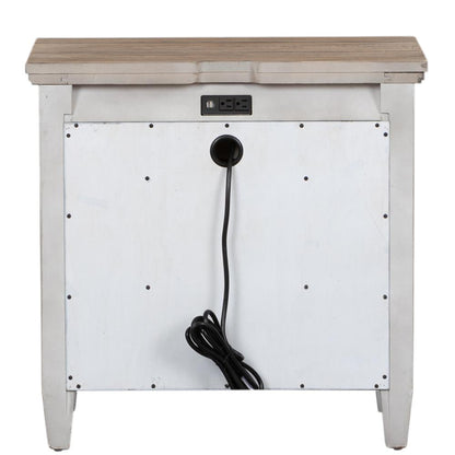 1 Drawer Night Stand w/ Charging Station