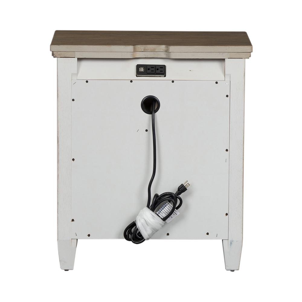 2 Drawer Night Stand w/ Charging Station