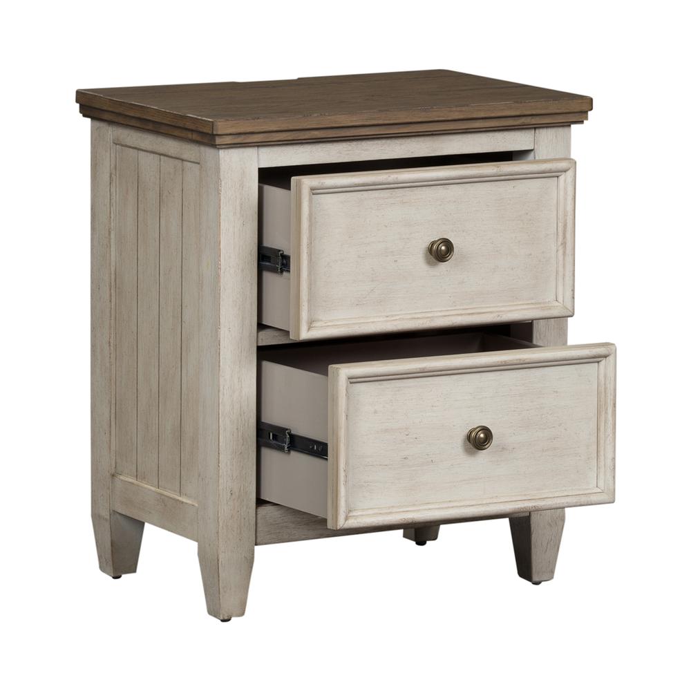 2 Drawer Night Stand w/ Charging Station