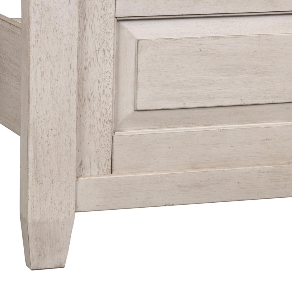 Heartland King Panel Bed in Antique White w/ Tobacco Top