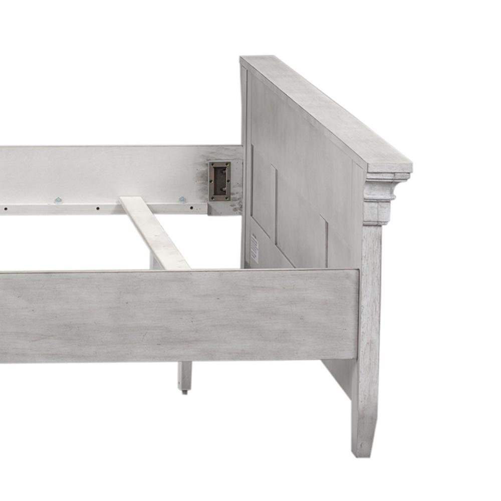 Heartland Optional California King Panel Bed in Antique White w/ Tobacco Top