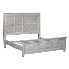 Heartland Optional King Panel Bed in Antique White w/ Tobacco Top