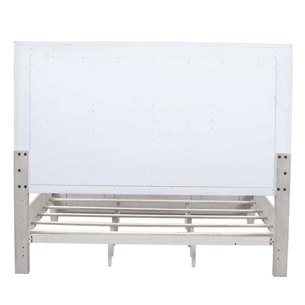 Heartland Optional King Panel Bed in Antique White w/ Tobacco Top