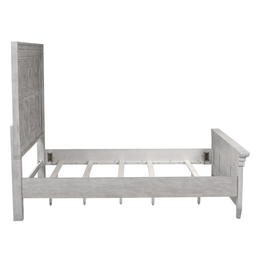 Heartland Optional Queen Panel Bed in Antique White w/ Tobacco Top