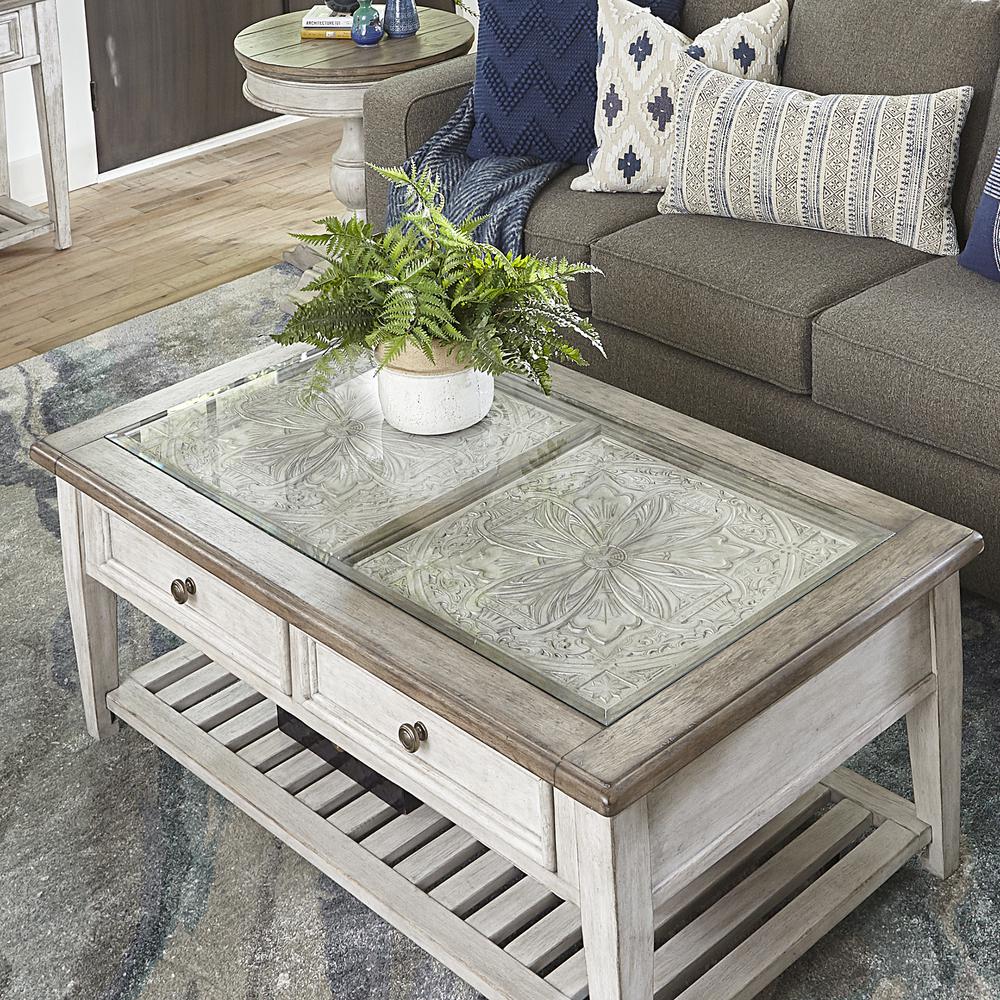 Rectangular Ceiling Tile Cocktail Table