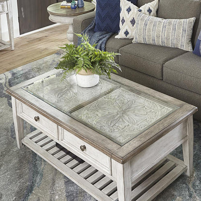 Rectangular Ceiling Tile Cocktail Table