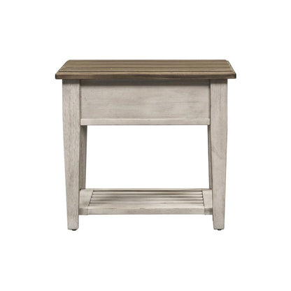 3 Pc Living Room Set Glass Top Cocktail Table, 2 End Tables, White/Tobacco Tops