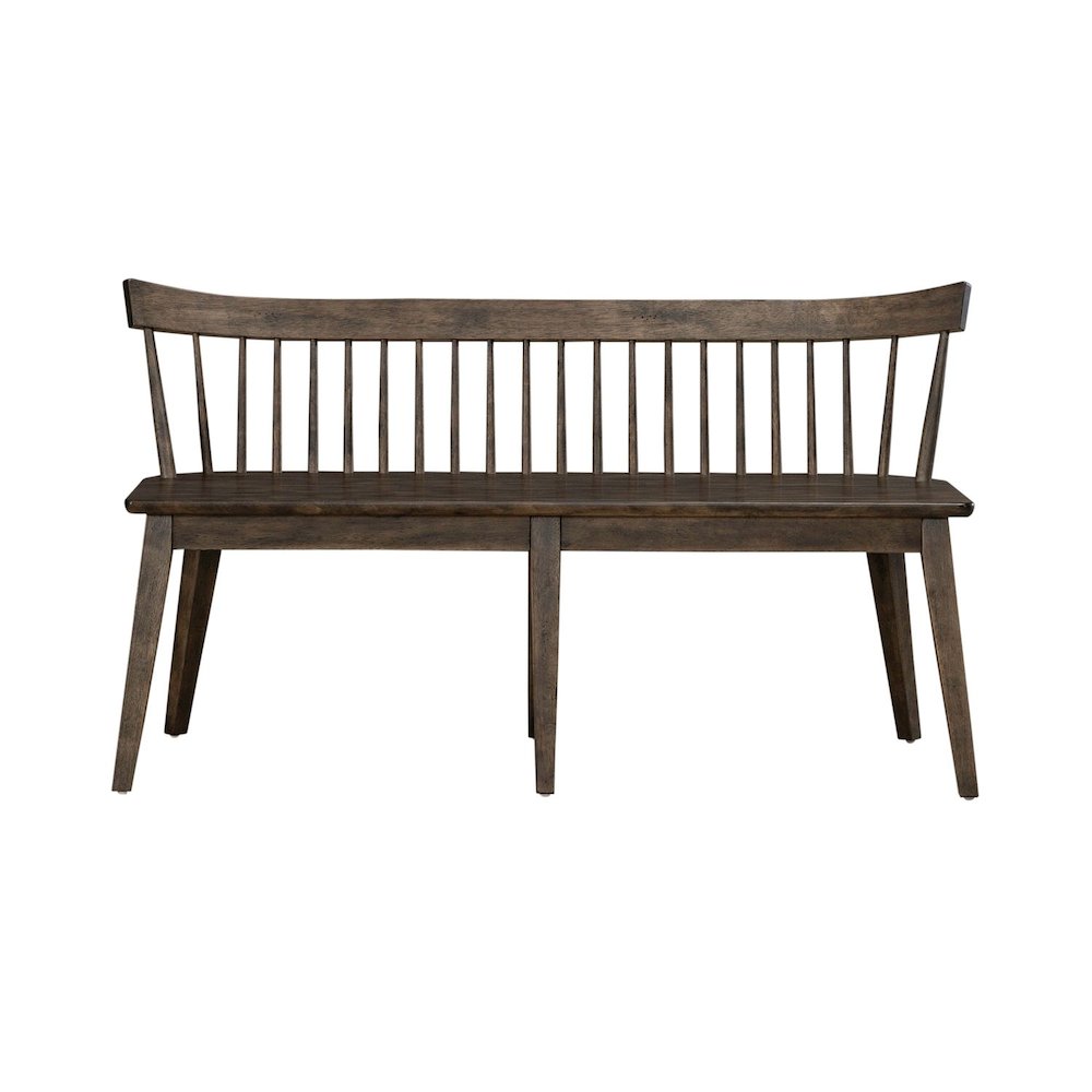 Midland Falls Spindle Back Bench (RTA) - Rustic Brown