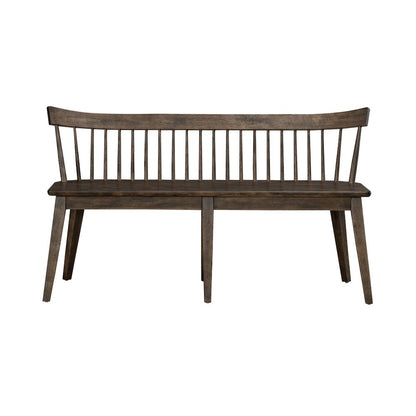 Midland Falls Spindle Back Bench (RTA) - Rustic Brown