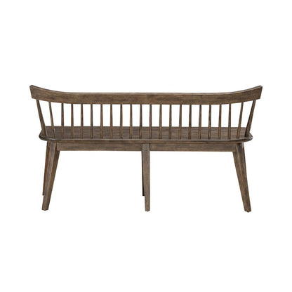 Midland Falls Spindle Back Bench (RTA) - Rustic Brown
