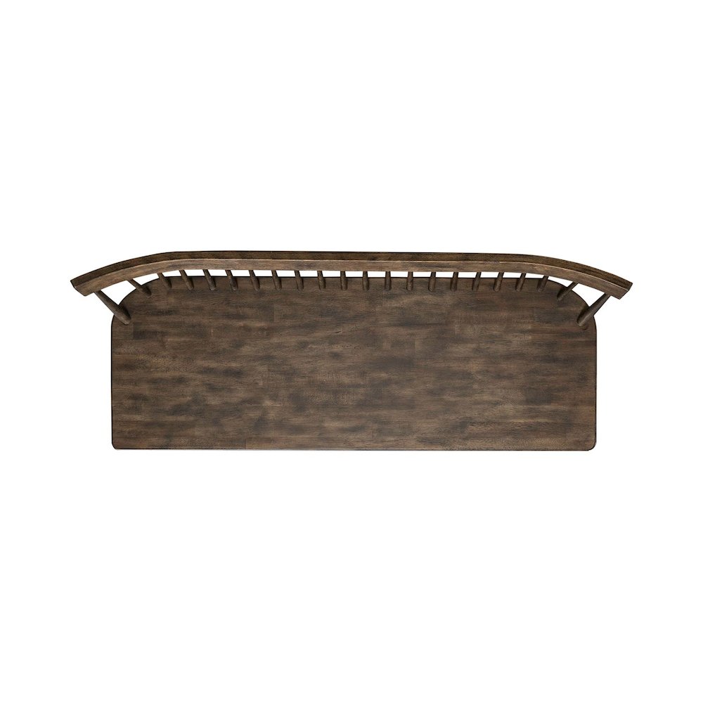 Midland Falls Spindle Back Bench (RTA) - Rustic Brown