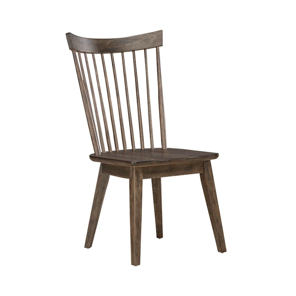 Midland Falls Spindle Back Side Chair (RTA) - Set of 2 - Rustic Brown