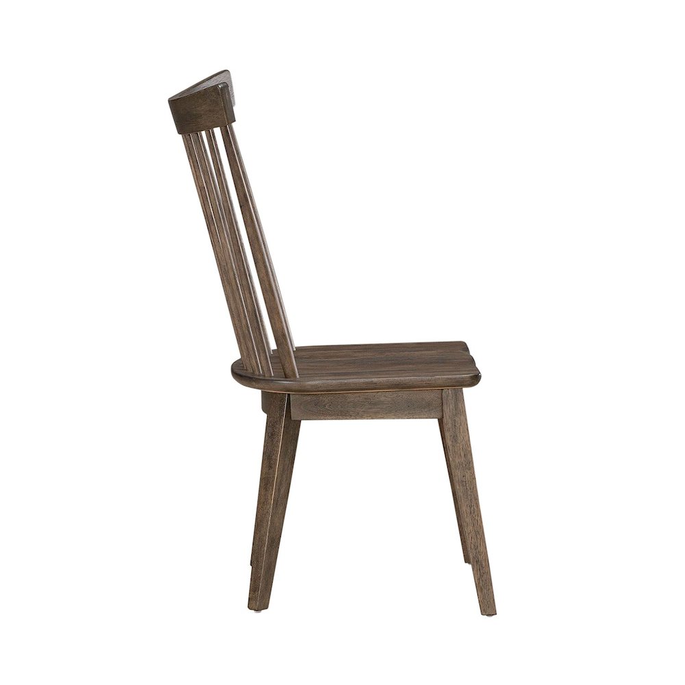 Midland Falls Spindle Back Side Chair (RTA) - Set of 2 - Rustic Brown