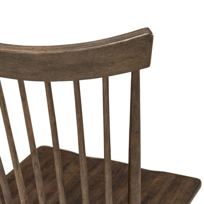 Midland Falls Spindle Back Side Chair (RTA) - Set of 2 - Rustic Brown