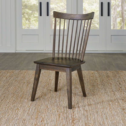 Midland Falls Spindle Back Side Chair (RTA) - Set of 2 - Rustic Brown