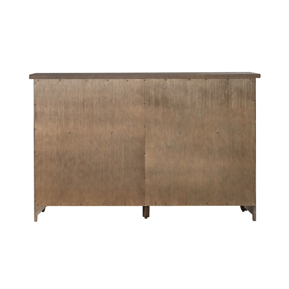 Midland Falls Buffet - Rustic Brown Wood