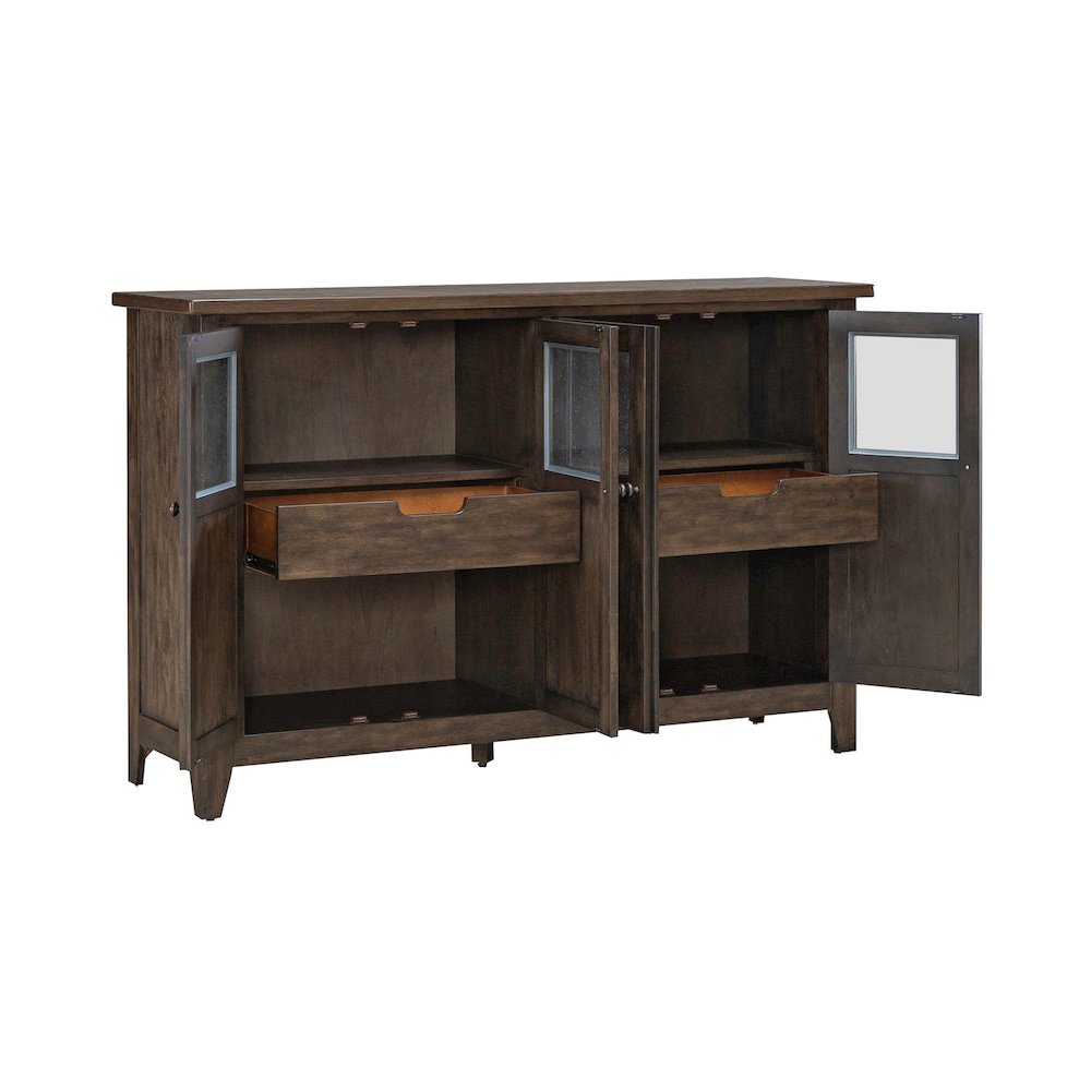 Midland Falls Buffet - Rustic Brown Wood