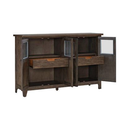 Midland Falls Buffet - Rustic Brown Wood