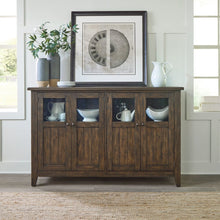 Midland Falls Buffet - Rustic Brown Wood