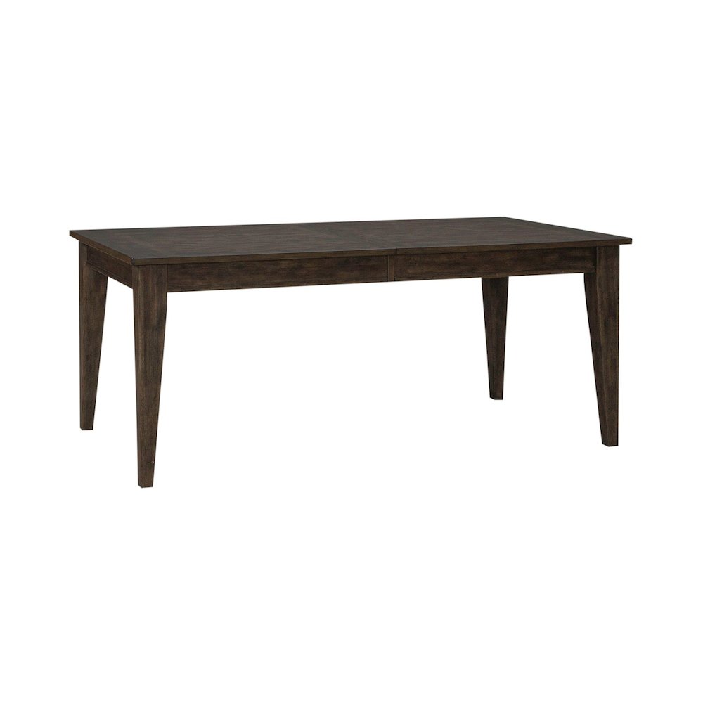 Midland Falls Rectangular Leg Table - Rustic Brown Oak Wood