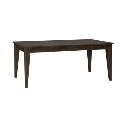Midland Falls Rectangular Leg Table - Rustic Brown Oak Wood
