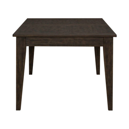Midland Falls Rectangular Leg Table - Rustic Brown Oak Wood