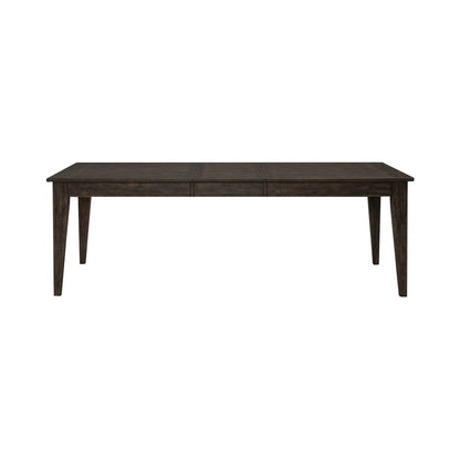 Midland Falls Rectangular Leg Table - Rustic Brown Oak Wood