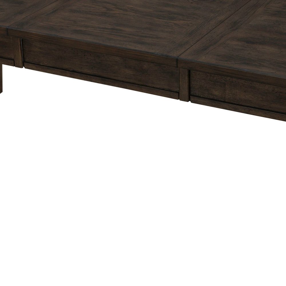 Midland Falls Rectangular Leg Table - Rustic Brown Oak Wood