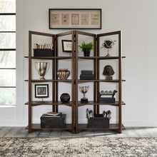 Lennox Open Bookcase in Weathered Chestnut
