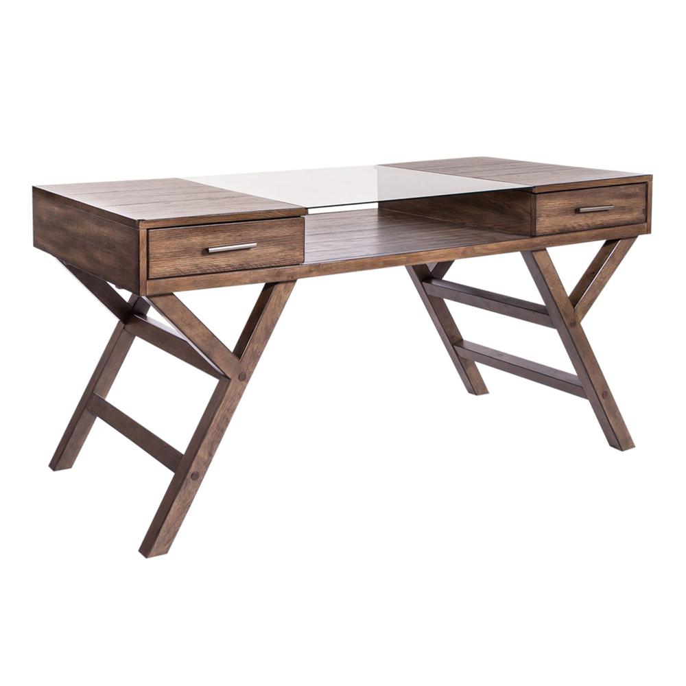 Lennox 2 Piece Desk Set in Weathered Chestnut