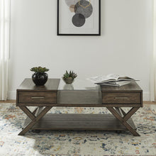 Lennox Display Cocktail Table in Weathered Chestnut