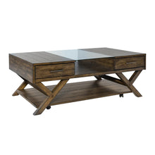 Lennox Display Cocktail Table in Weathered Chestnut