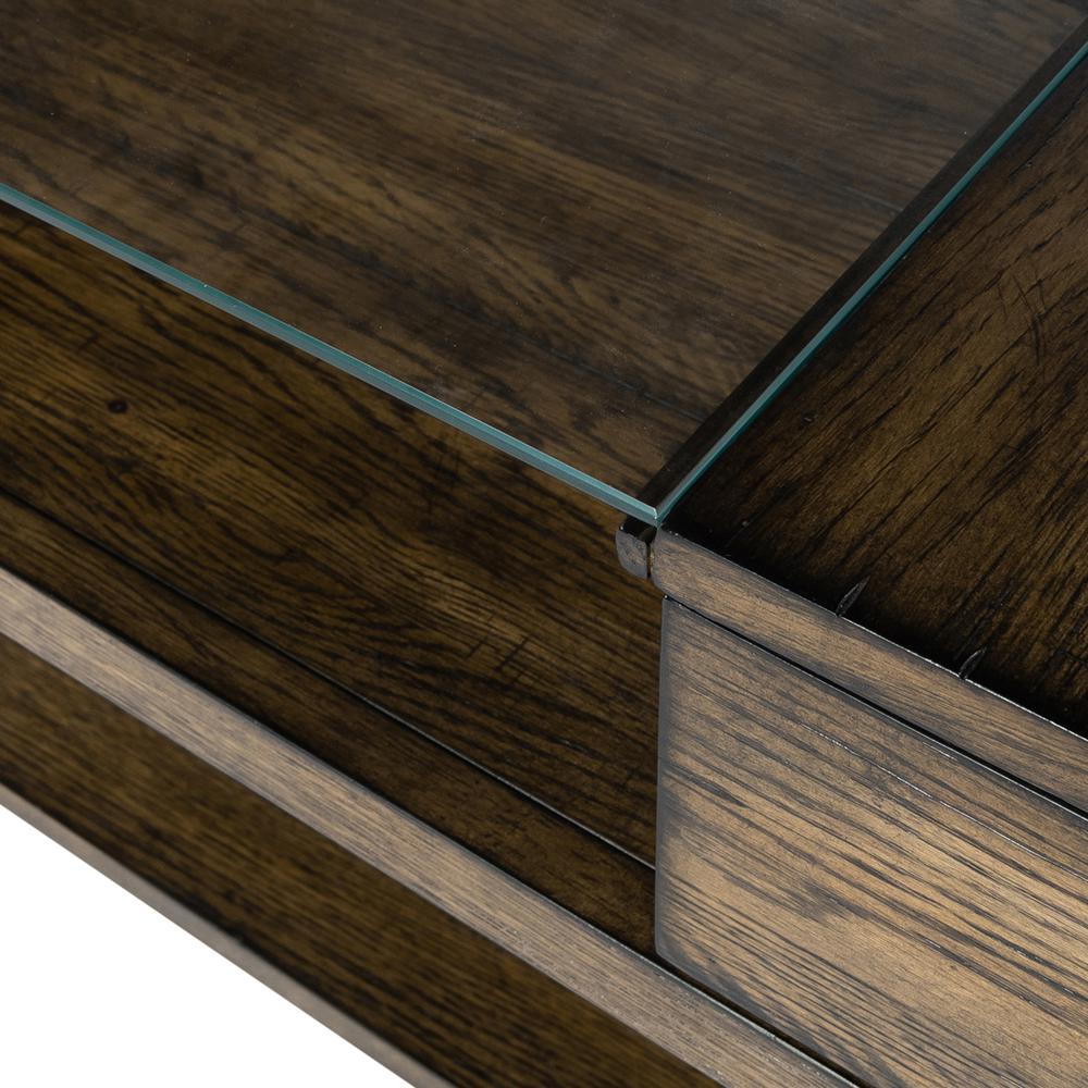 Lennox Display Cocktail Table in Weathered Chestnut