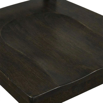 Rubberwood Solid Wood Slat Back Farmhouse Dining Chair for Kitchen Table, Black