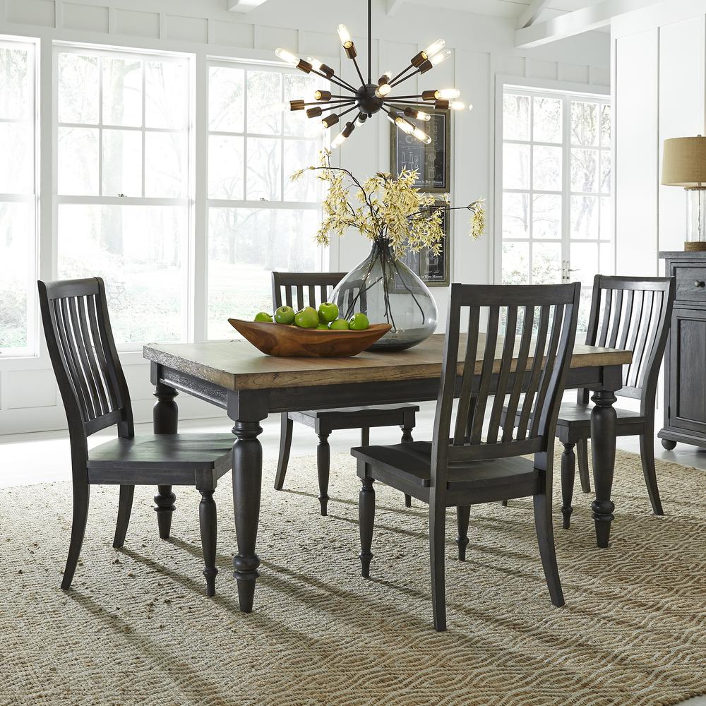 Harvest Home 5 Piece Reactangular Table Set in Chalkboard