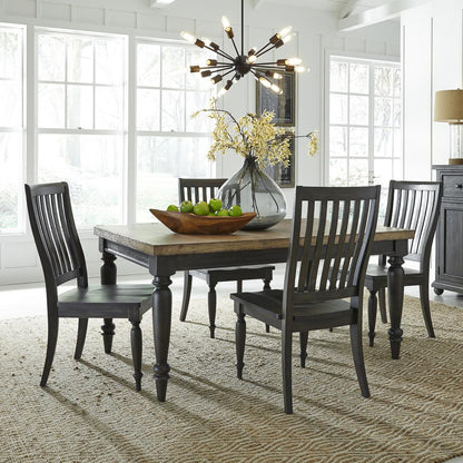 Harvest Home 5 Piece Reactangular Table Set in Chalkboard