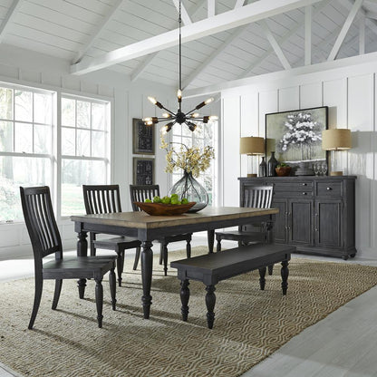 Harvest Home 6 Piece Rectangular Table Set in Chalkboard