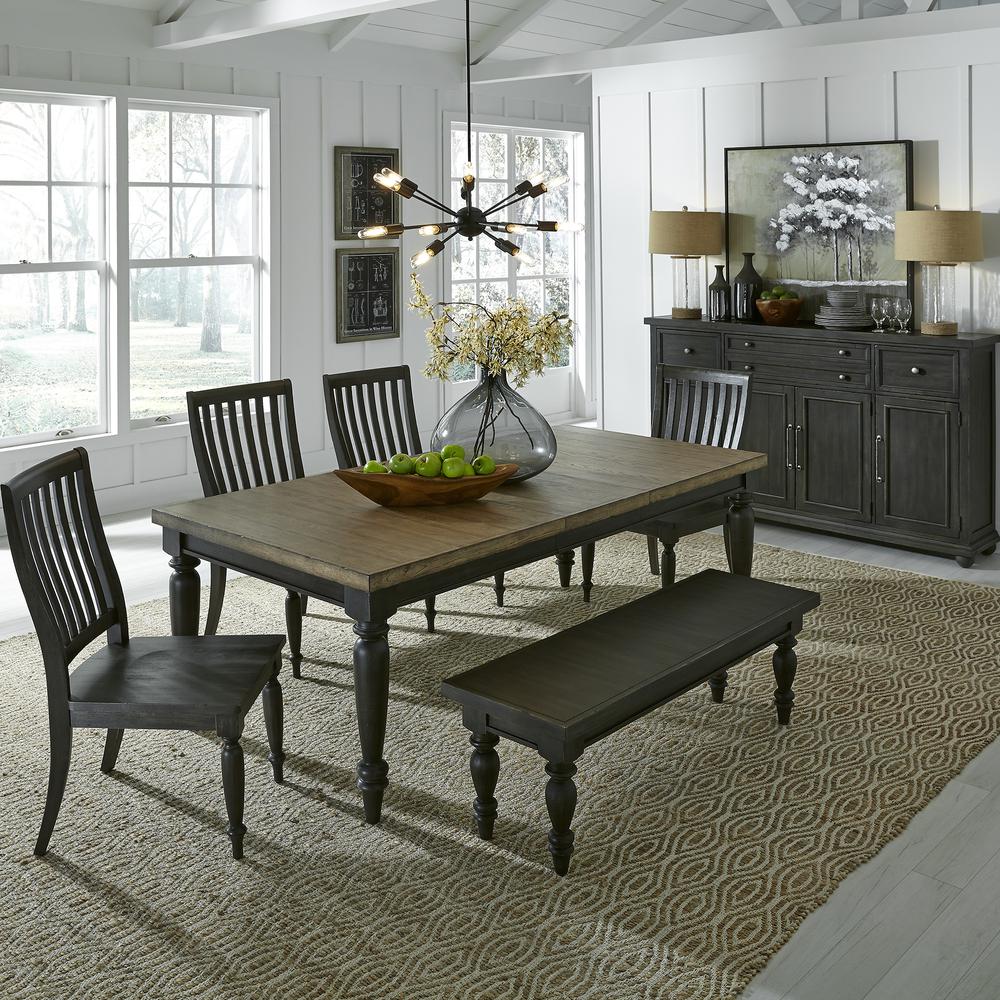 Harvest Home 6 Piece Rectangular Table Set in Chalkboard