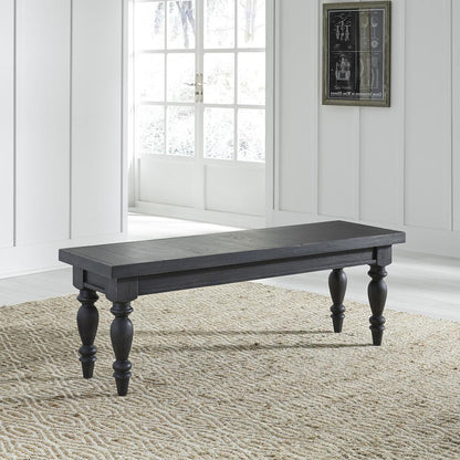 6 Piece Trestle Table Set in Chalkboard Finish