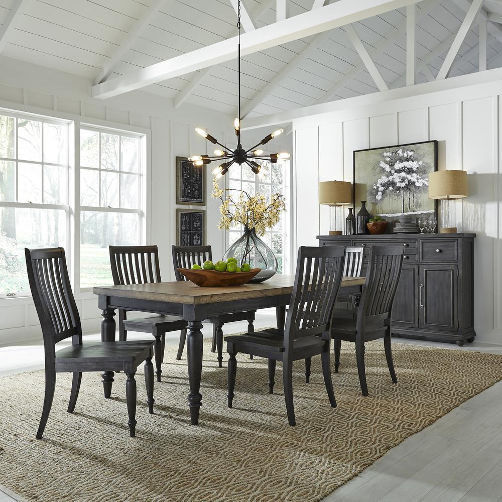 Harvest Home 7 Piece Rectangular Table Set in Chalkboard