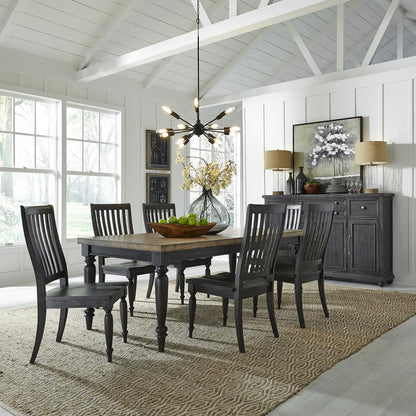 Harvest Home 7 Piece Rectangular Table Set in Chalkboard