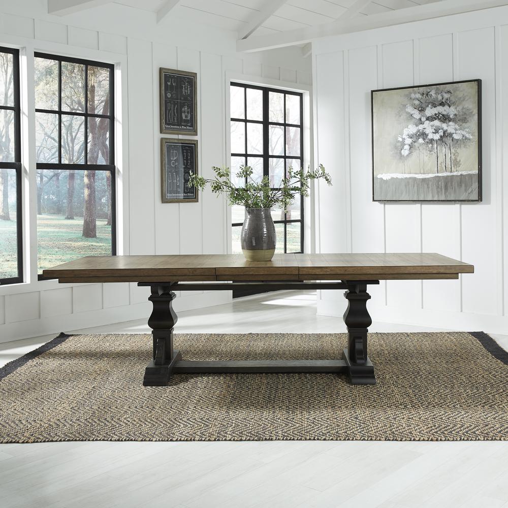 Harvest Home 7 Piece Trestle Table Set in Chalkboard