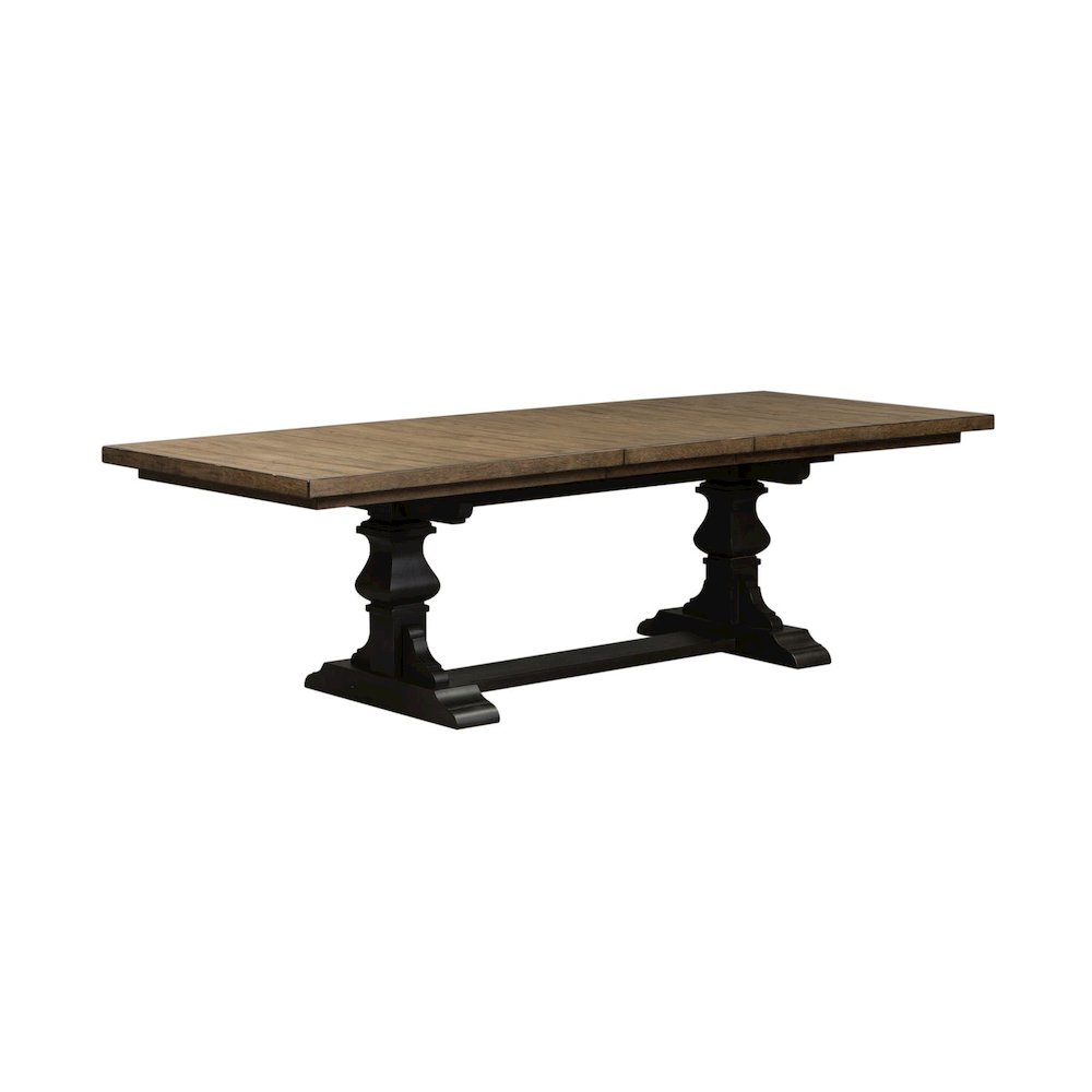 Harvest Home 7 Piece Trestle Table Set in Chalkboard