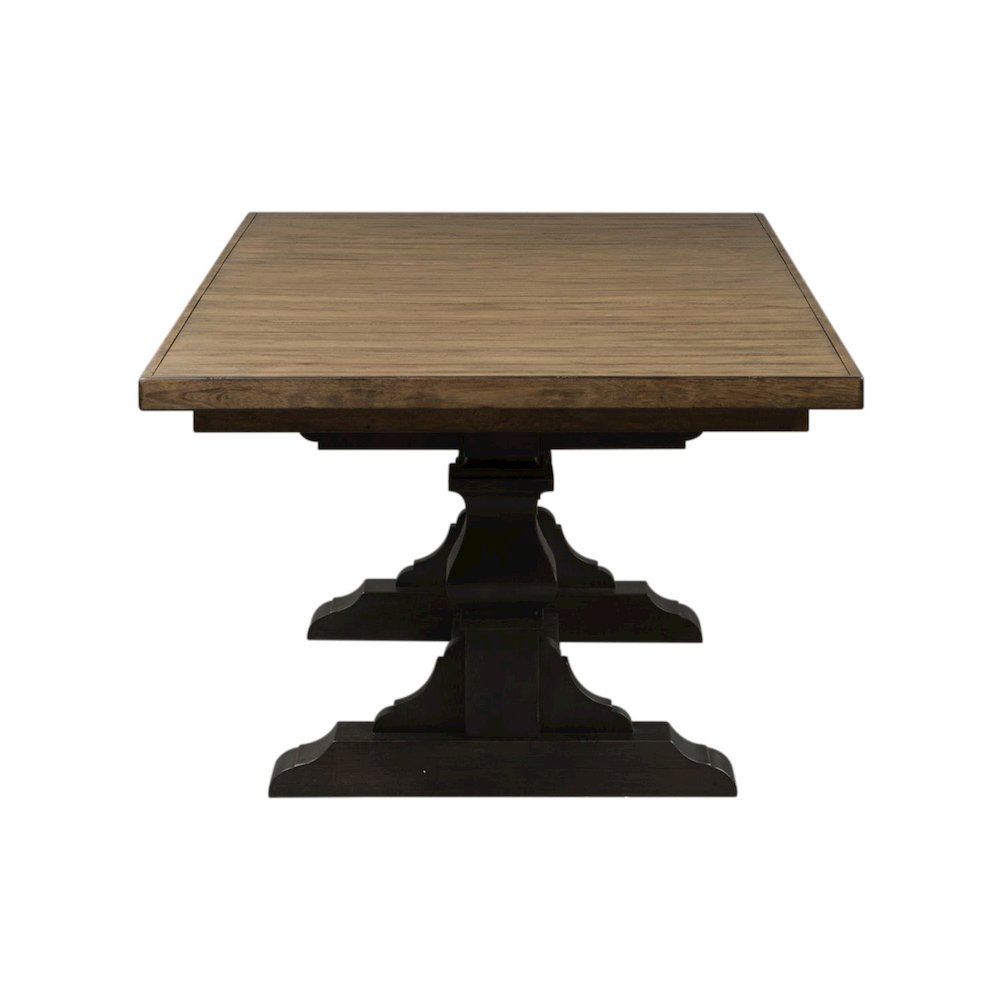 Harvest Home 7 Piece Trestle Table Set in Chalkboard