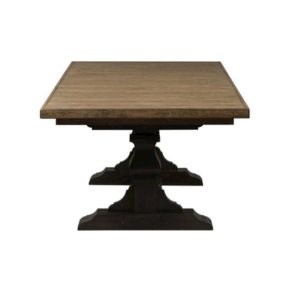 Harvest Home 7 Piece Trestle Table Set in Chalkboard