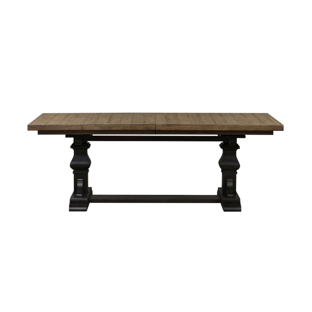 Harvest Home 7 Piece Trestle Table Set in Chalkboard