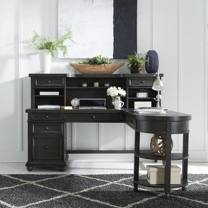 Harvest Home L Shaped Desk Set in Chalkboard
