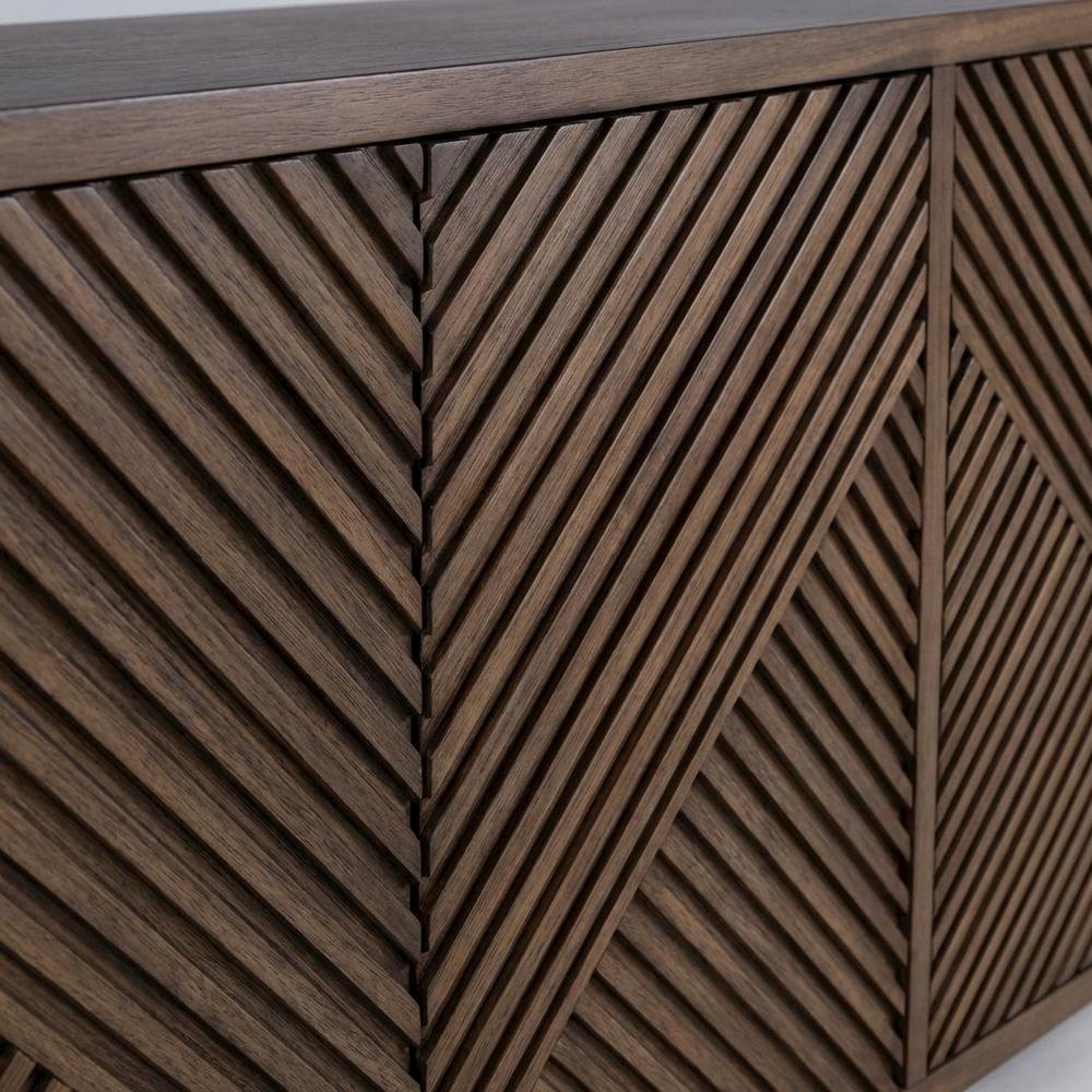 Urban Bronze TV Console in Poplar Solids & Walnut Veneers