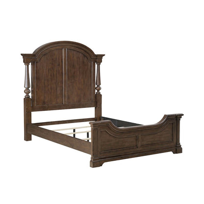 Bedroom Set - King Poster Bed, Dresser & Mirror, Charging Nightstand